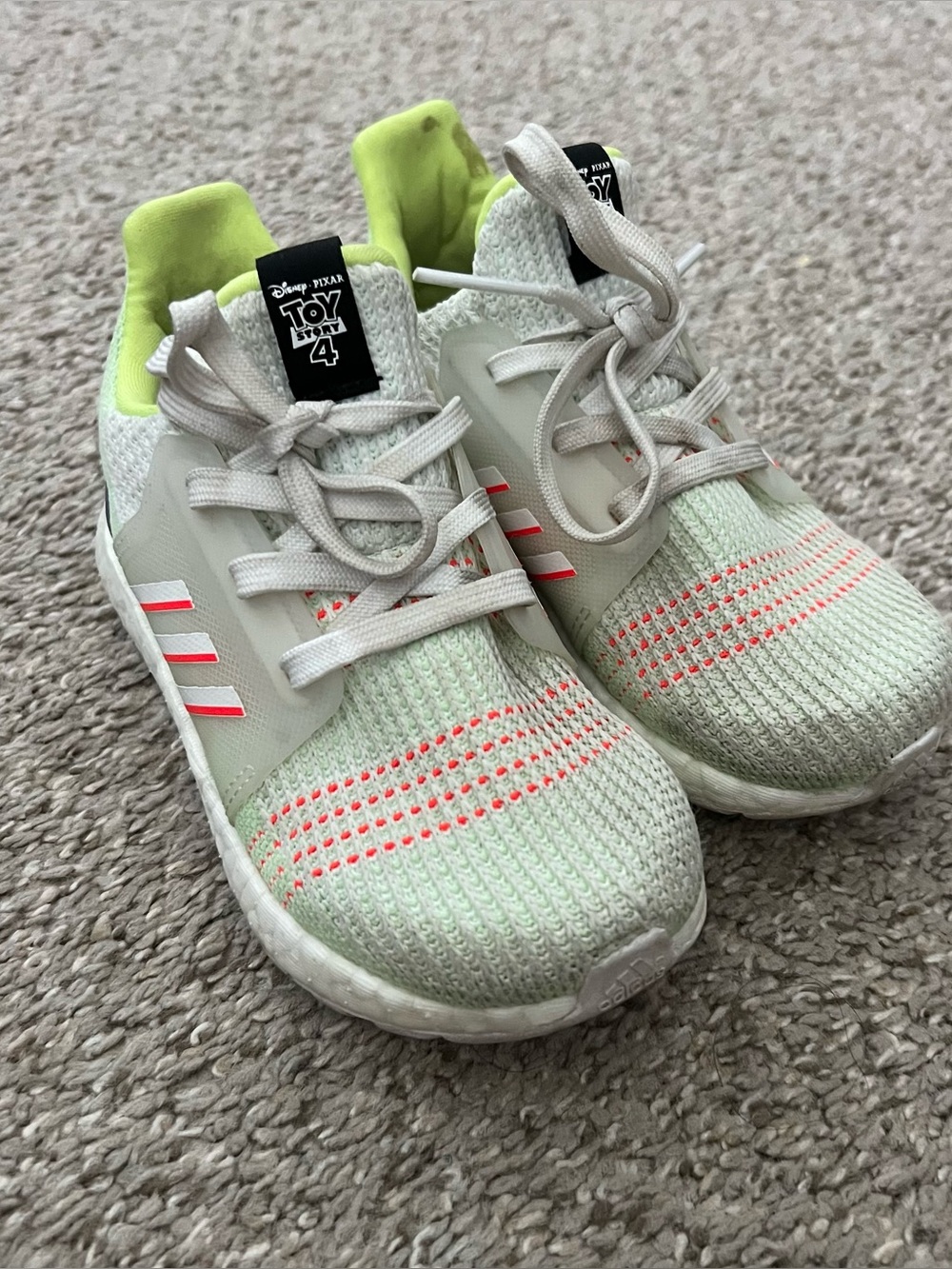 Adidas x Disney Toy Story Kids' Light Green Athletic Sneakers Size 10